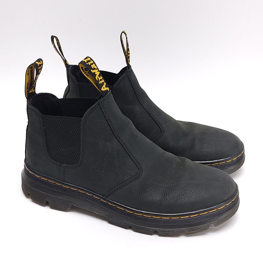 Dr. Martens Hardie II Black Leather Chelsea Boots Mens Size 10 US 9 UK